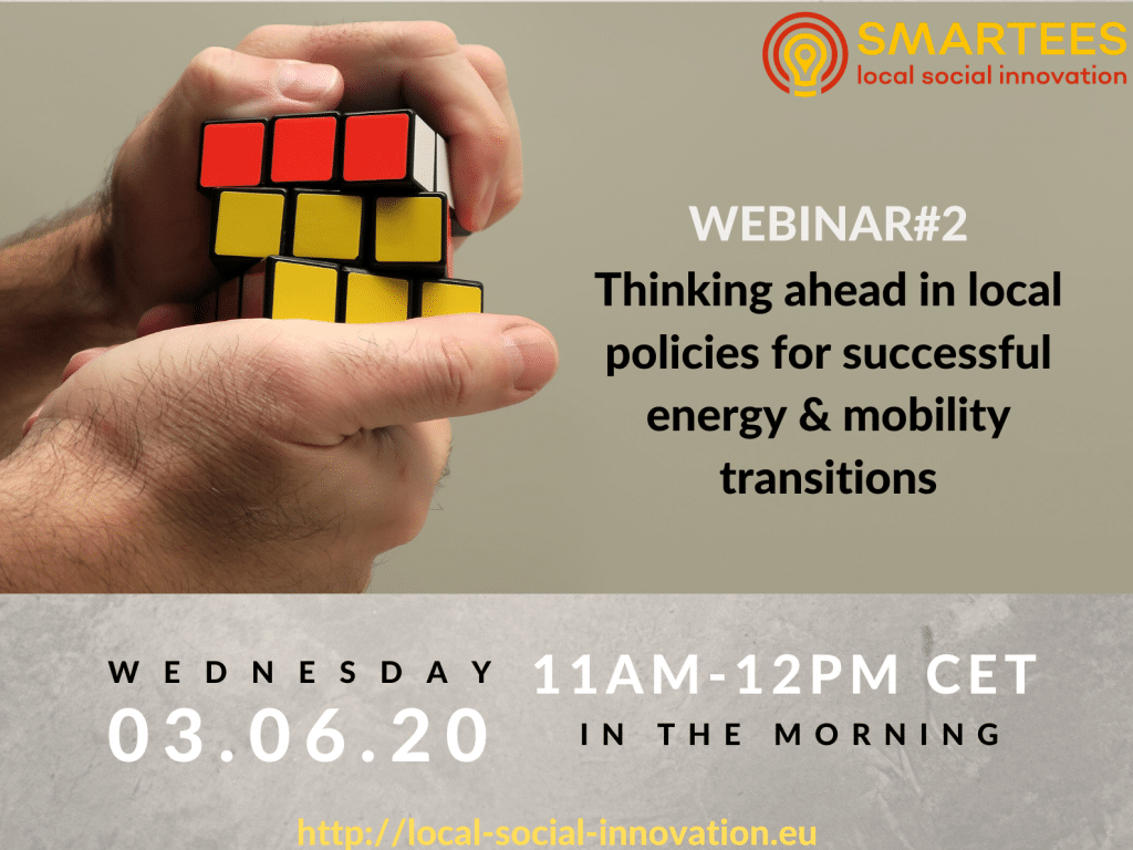 WEBINAR ‘Thinking ahead in local policies for successful energy and mobility transitions’ logo