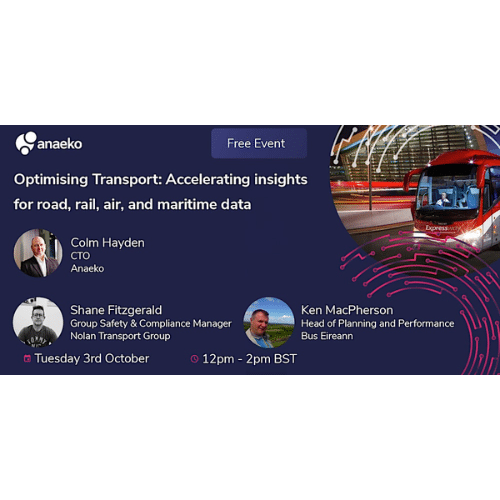 Optimising Transport: Accelerating insights for road, rail, and air data logo